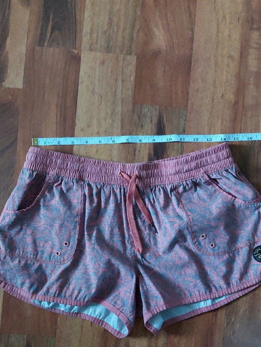 United By Blue Backcountry Womens Floral Pink Drawstring Athletic Board Shorts M - Picture 13 of 15